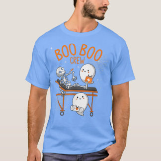 Boo Boo Crew Ghost Doctor Paramedic Emt Nurse Hall T-Shirt