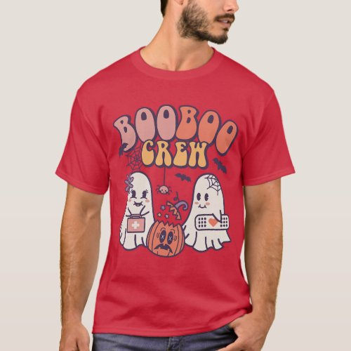 Boo Boo Crew Ghost Doctor Paramedic EMT Nurse Hall T_Shirt