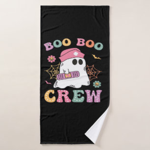 Boo Boo Crew Ghost Nurse Classic T-Shirt Bath Towel