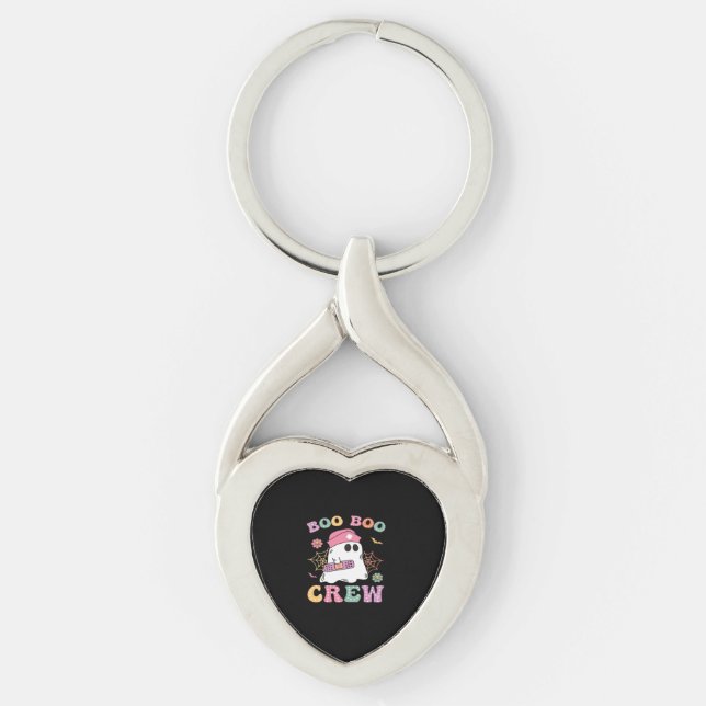 Boo Boo Crew Ghost Nurse Classic T-Shirt Keychain (Front)