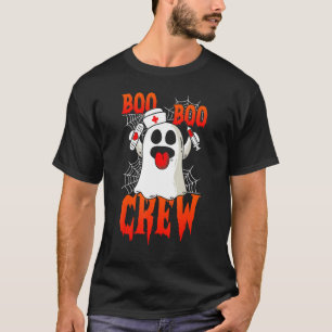 Boo Boo Crew Ghost Nurse Costume Girls Halloween T-Shirt