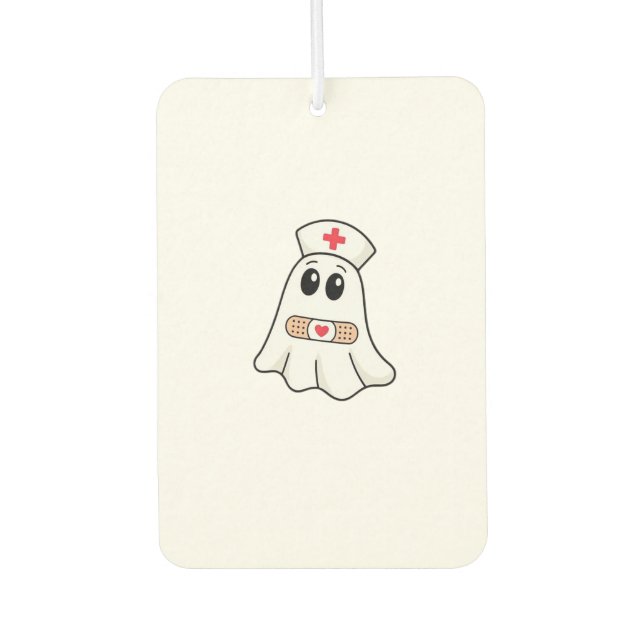 BOO BOO CREW Ghost Nurse Funny Halloween Essential Air Freshener (Front)
