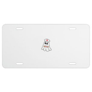 BOO BOO CREW Ghost Nurse Funny Halloween Essential License Plate