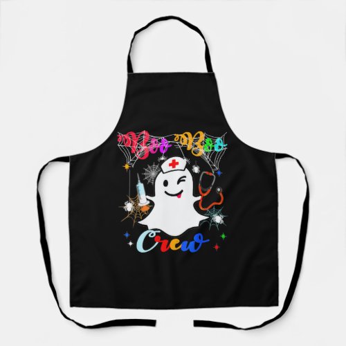 Boo Boo Crew Ghost Nurse Halloween Apron