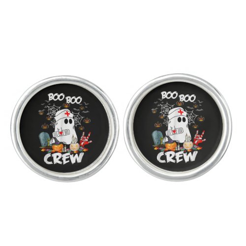 Boo Boo Crew Ghost Nurse Halloween Spooky  Cufflinks
