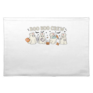 Boo Boo Crew Ghost Nurse Oversized T-Shirt Cloth Placemat
