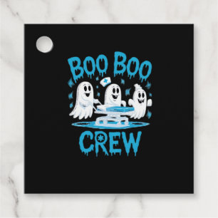 Boo Boo Crew Ghost Paramedic Nurse Halloween Essen Favor Tags