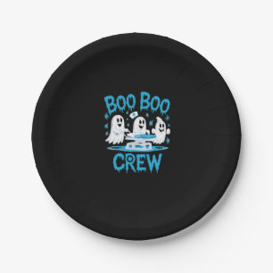 Boo Boo Crew Ghost Paramedic Nurse Halloween Essen Paper Plates