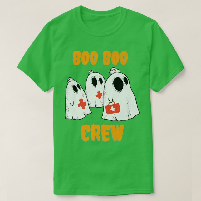 Boo Boo Crew Ghosts for Medical and Nurse staff on T-Shirt (Design Front)