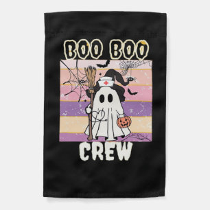 Boo Boo Crew Halloween Ghost Nurse Essential T-Shi Garden Flag