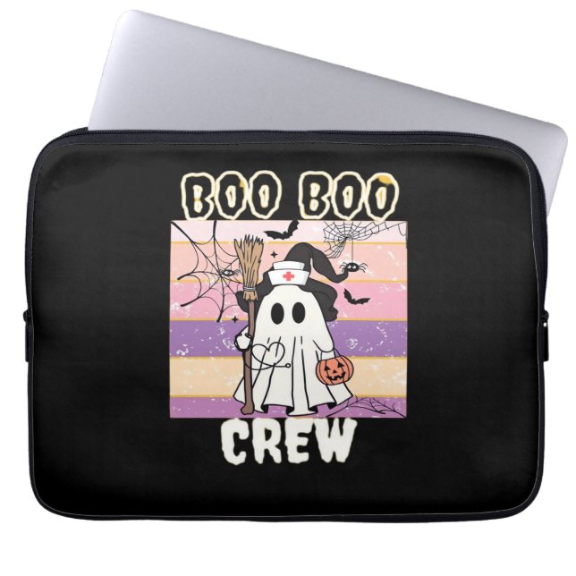 Boo Boo Crew Halloween Ghost Nurse Essential T-Shi Laptop Sleeve (Front)