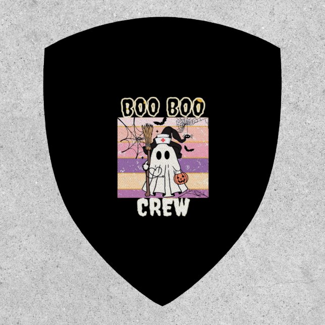 Boo Boo Crew Halloween Ghost Nurse Essential T-Shi Patch (Front)