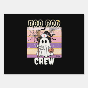 Boo Boo Crew Halloween Ghost Nurse Essential T-Shi Sign