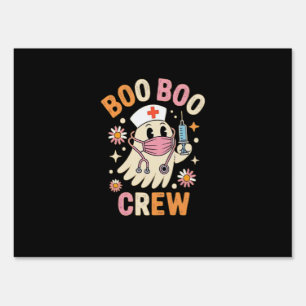 Boo Boo Crew Halloween Ghost Nurse Essential T-Shi Sign
