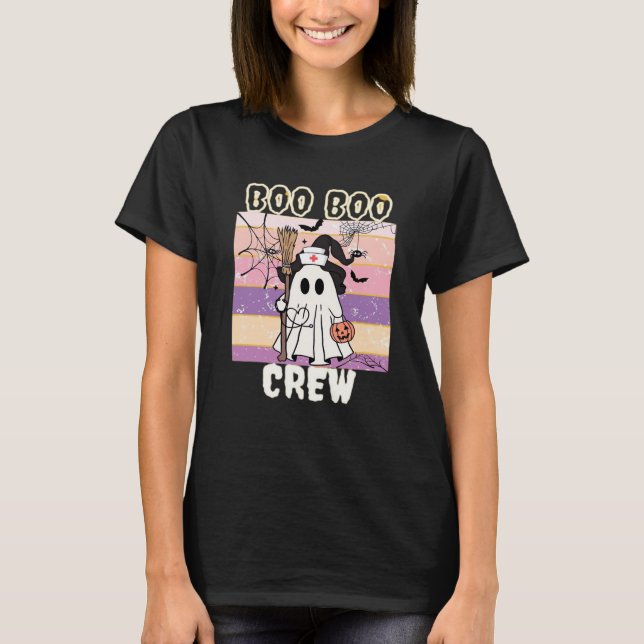 Boo Boo Crew Halloween Ghost Nurse Essential T-Shi T-Shirt (Front)