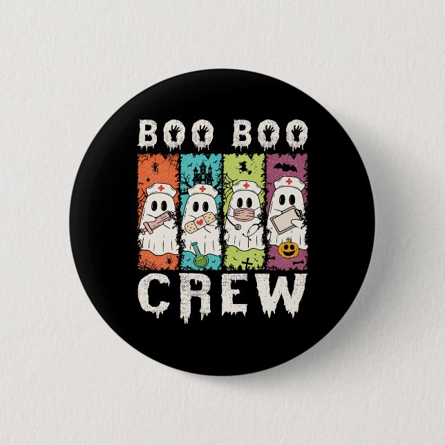 Boo Boo Crew Halloween Nurse Button (Front)