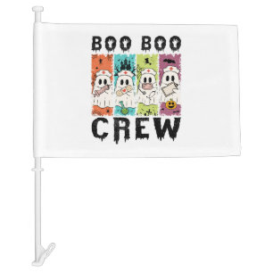 Boo Boo Crew Halloween Nurse Car Flag