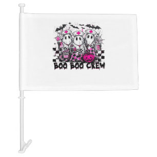 Boo Boo Crew Halloween Nurse Classic T-Shirt Car Flag