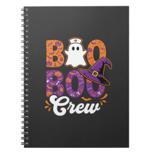 Boo Boo Crew Halloween Nurse Ghost Design Notebook