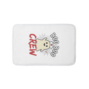 Boo Boo Crew Halloween Nurse Ghost Vintage Design_ Bath Mat