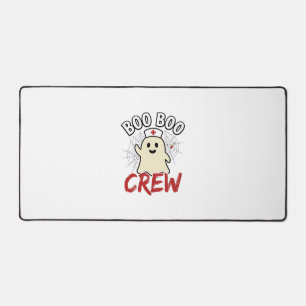Boo Boo Crew Halloween Nurse Ghost Vintage Design_ Desk Mat