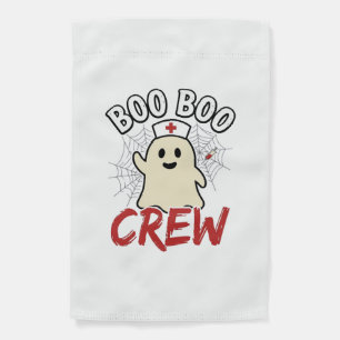 Boo Boo Crew Halloween Nurse Ghost Vintage Design_ Garden Flag