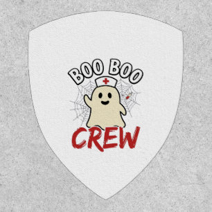 Boo Boo Crew Halloween Nurse Ghost Vintage Design_ Patch