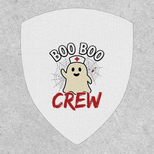 Boo Boo Crew Halloween Nurse Ghost Vintage Design_ Patch