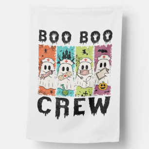 Boo Boo Crew Halloween Nurse House Flag