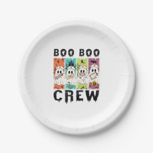 Boo Boo Crew Halloween Nurse Paper Plates