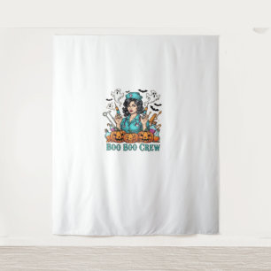 Boo Boo Crew Halloween Nurse with Syringes and Pum Tapestry