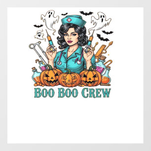 Boo Boo Crew Halloween Nurse with Syringes and Pum Wall Decal