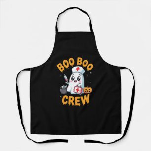 Boo Boo Crew Nurse Cute Ghost Halloween Nursing Es Apron