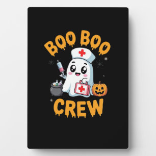 Boo Boo Crew Nurse Cute Ghost Halloween Nursing Es Plaque