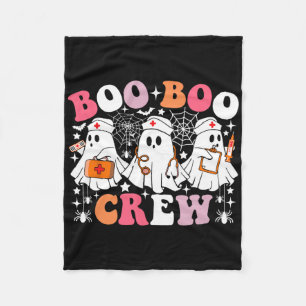 Boo Boo Crew Nurse Funny Ghost Boo Halloween Nursi Fleece Blanket