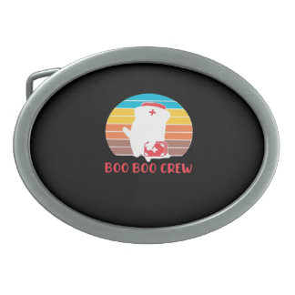 Boo Boo Crew Nurse Funny Ghost Halloween Classic T Belt Buckle