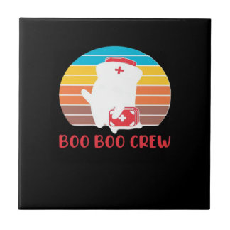 Boo Boo Crew Nurse Funny Ghost Halloween Classic T Ceramic Tile
