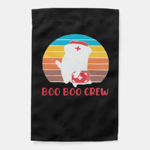 Boo Boo Crew Nurse Funny Ghost Halloween Classic T Garden Flag