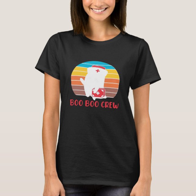 Boo Boo Crew Nurse Funny Ghost Halloween Classic T T-Shirt (Front)