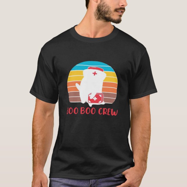 Boo Boo Crew Nurse Funny Ghost Halloween Classic T T-Shirt (Front)