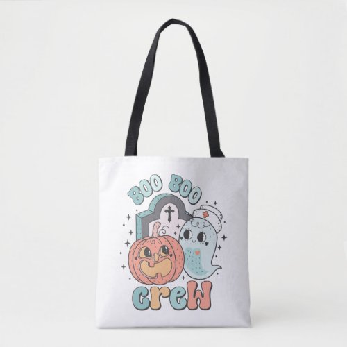 Boo Boo Crew Nurse Funny Ghost Women Halloween Tote Bag