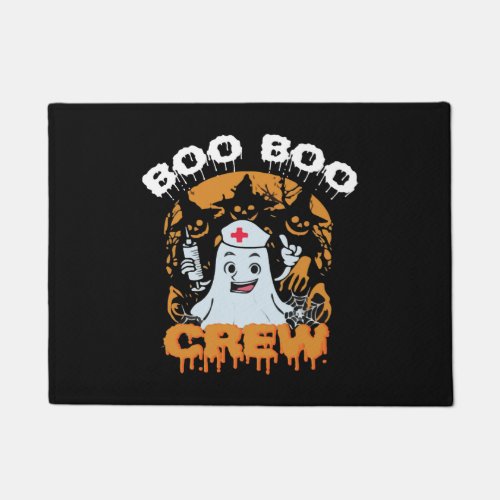 Boo Boo Crew Nurse Funny Halloween Doormat