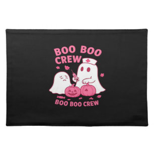 Boo Boo Crew Nurse Funny Halloween Ghost Nurse Gir Cloth Placemat