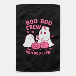 Boo Boo Crew Nurse Funny Halloween Ghost Nurse Gir Garden Flag
