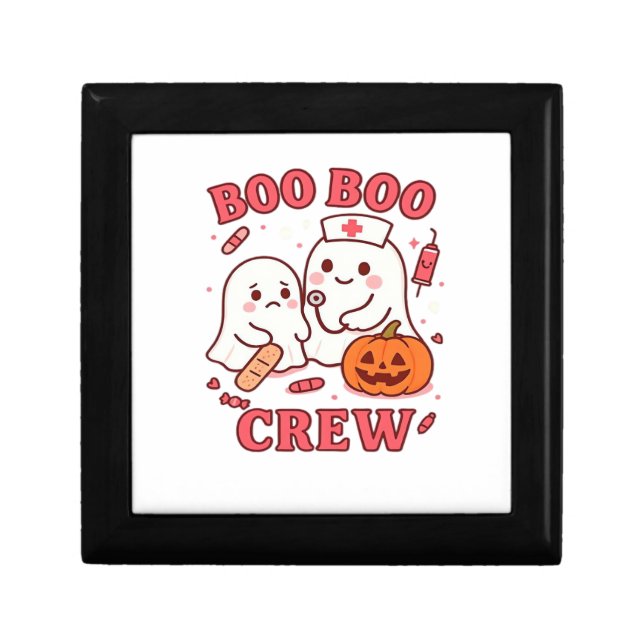 Boo Boo Crew Nurse Funny Halloween Ghost Nurse Gir Gift Box (Front)