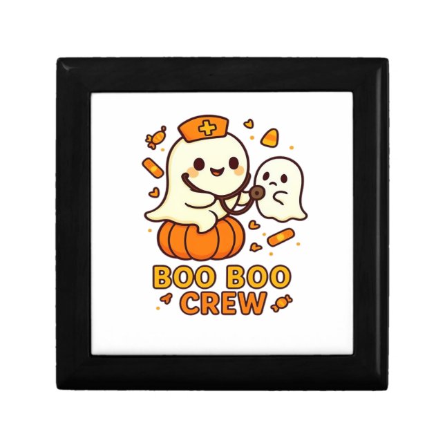 Boo Boo Crew Nurse Funny Halloween Ghost Nurse Gir Gift Box (Front)