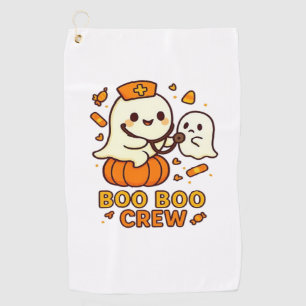 Boo Boo Crew Nurse Funny Halloween Ghost Nurse Gir Golf Towel