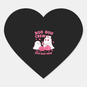 Boo Boo Crew Nurse Funny Halloween Ghost Nurse Gir Heart Sticker
