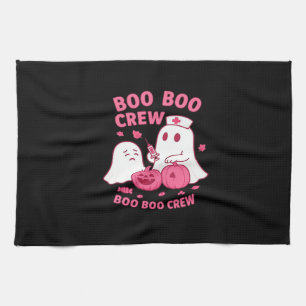 Boo Boo Crew Nurse Funny Halloween Ghost Nurse Gir Kitchen Towel