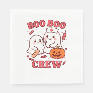 Boo Boo Crew Nurse Funny Halloween Ghost Nurse Gir Napkins